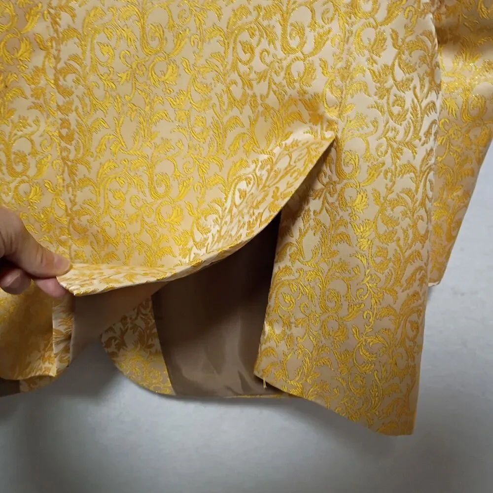 Jean Louis France Brocade Blazer Golden Yellow 48R